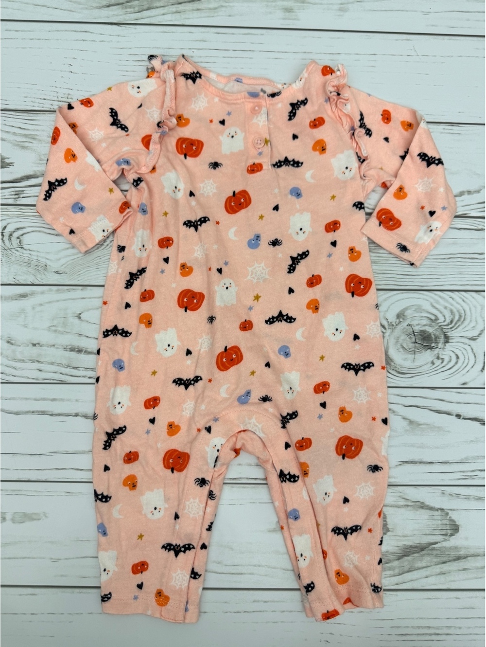 Old Navy Baby Girl 3-6M Halloween Print Cotton Sleeper - Picture 5 of 7